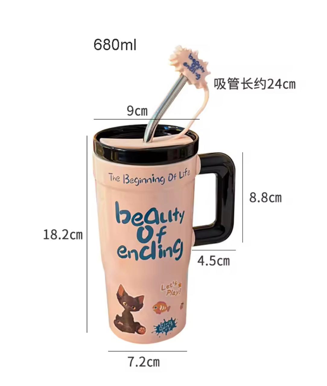 Color Pop Cartoon Sipper