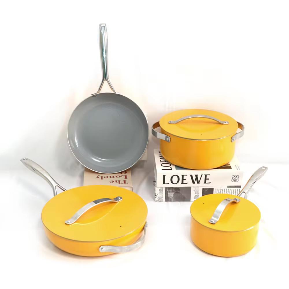 ZEN FLAME CERAMIC COATED HEALTHY COOKWARE SET OF 4 BY THE MACAU HOME