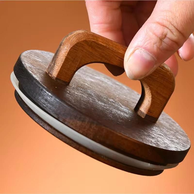 Acacia Glass Storage Jar- Airtight Wooden Lid with Handle