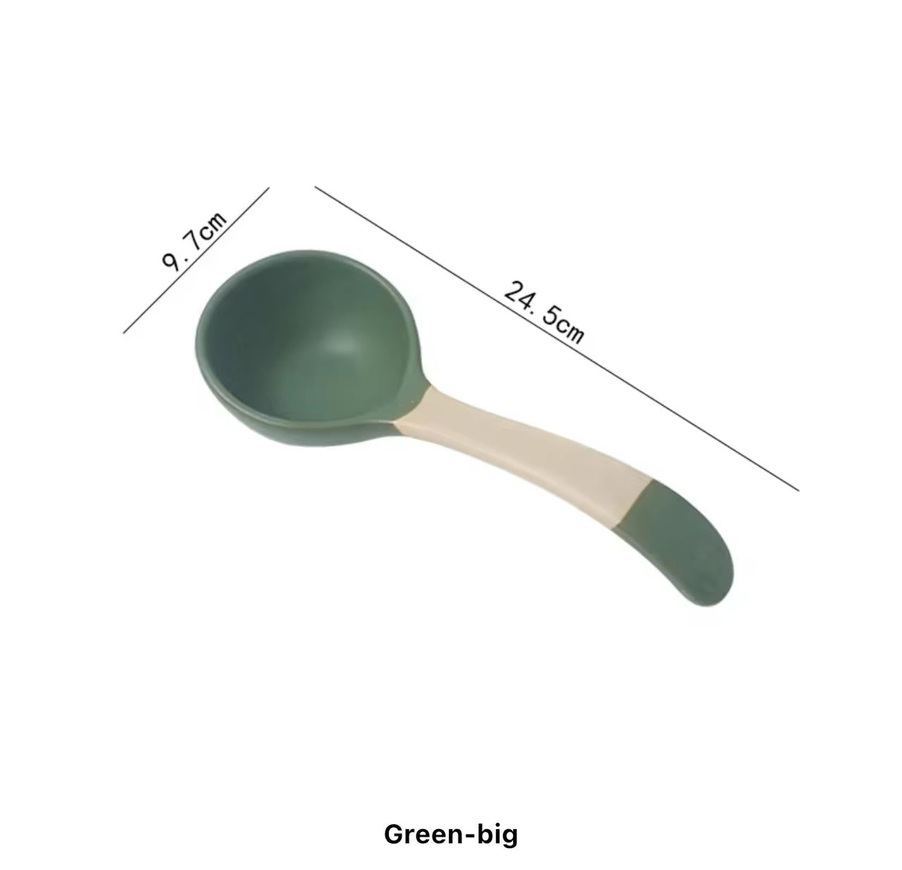 Dual-Tone Ceramic Ladle Serving spoon– Matte Finish