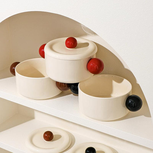 SphereKnob Ceramic Casserole with Lid – 1000 ml