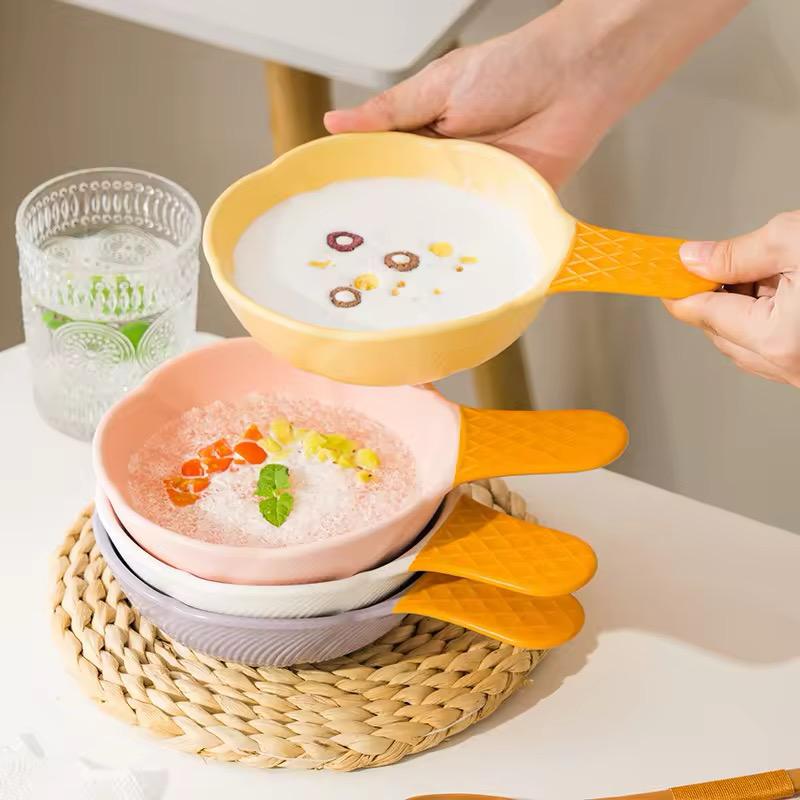 Waffle Handle Cereal & Snack Bowl
