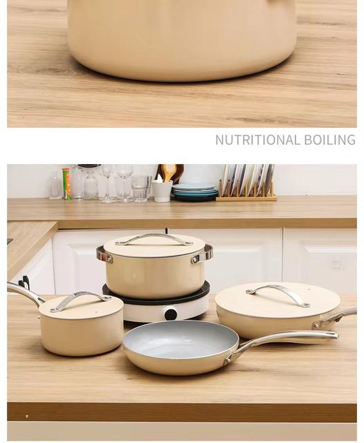 ZEN FLAME CERAMIC COATED HEALTHY COOKWARE SET OF 4 BY THE MACAU HOME