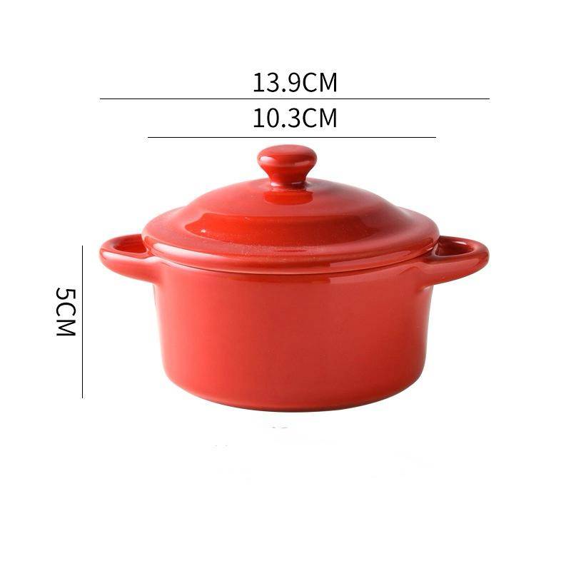 Mini Ceramic Casserole with Lid & Handles – 200ml