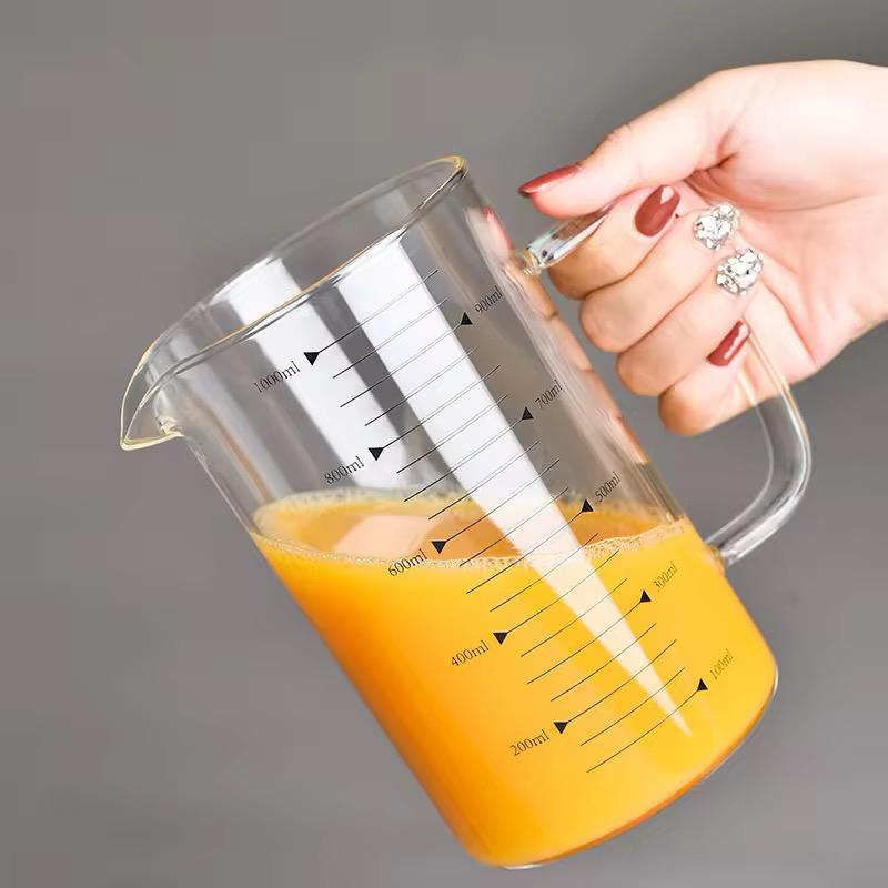 Clear Borosilicate Glass Pitcher | Microwave & Stove Safe | 500ml–1500ml