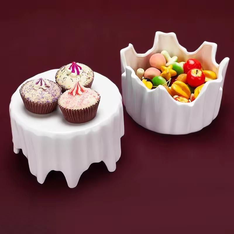 Flourish Wave Ceramic Serving Dish