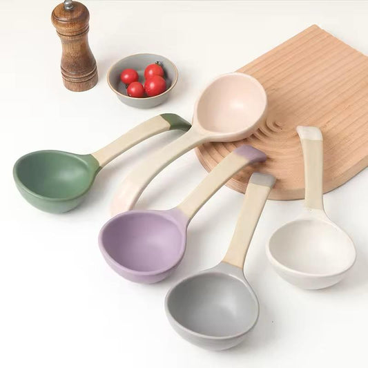 Dual-Tone Ceramic Ladle Serving spoon– Matte Finish