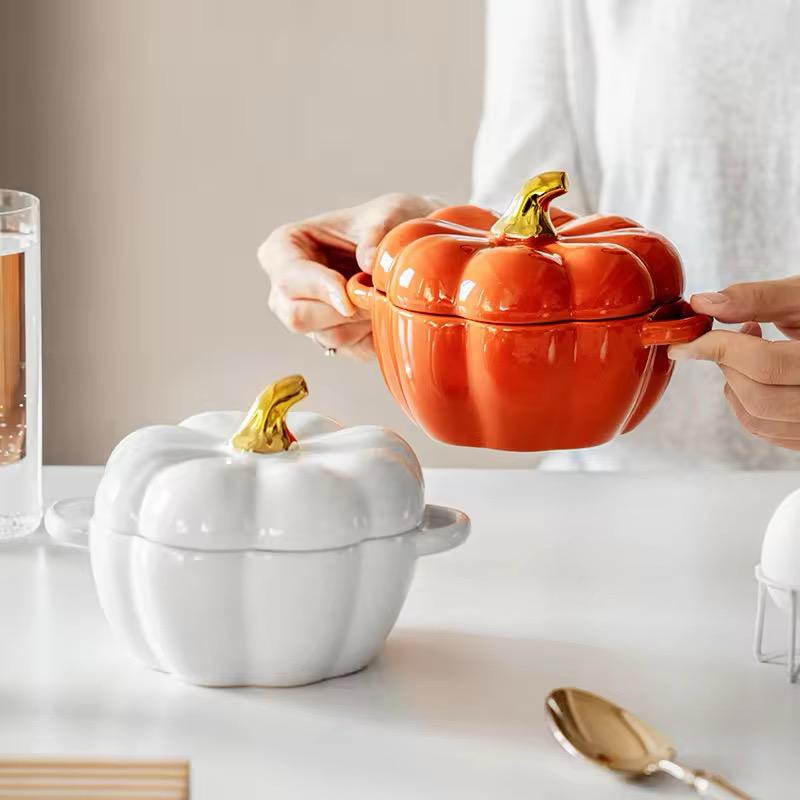 Pumpkin Harvest Ceramic Serving Bowl