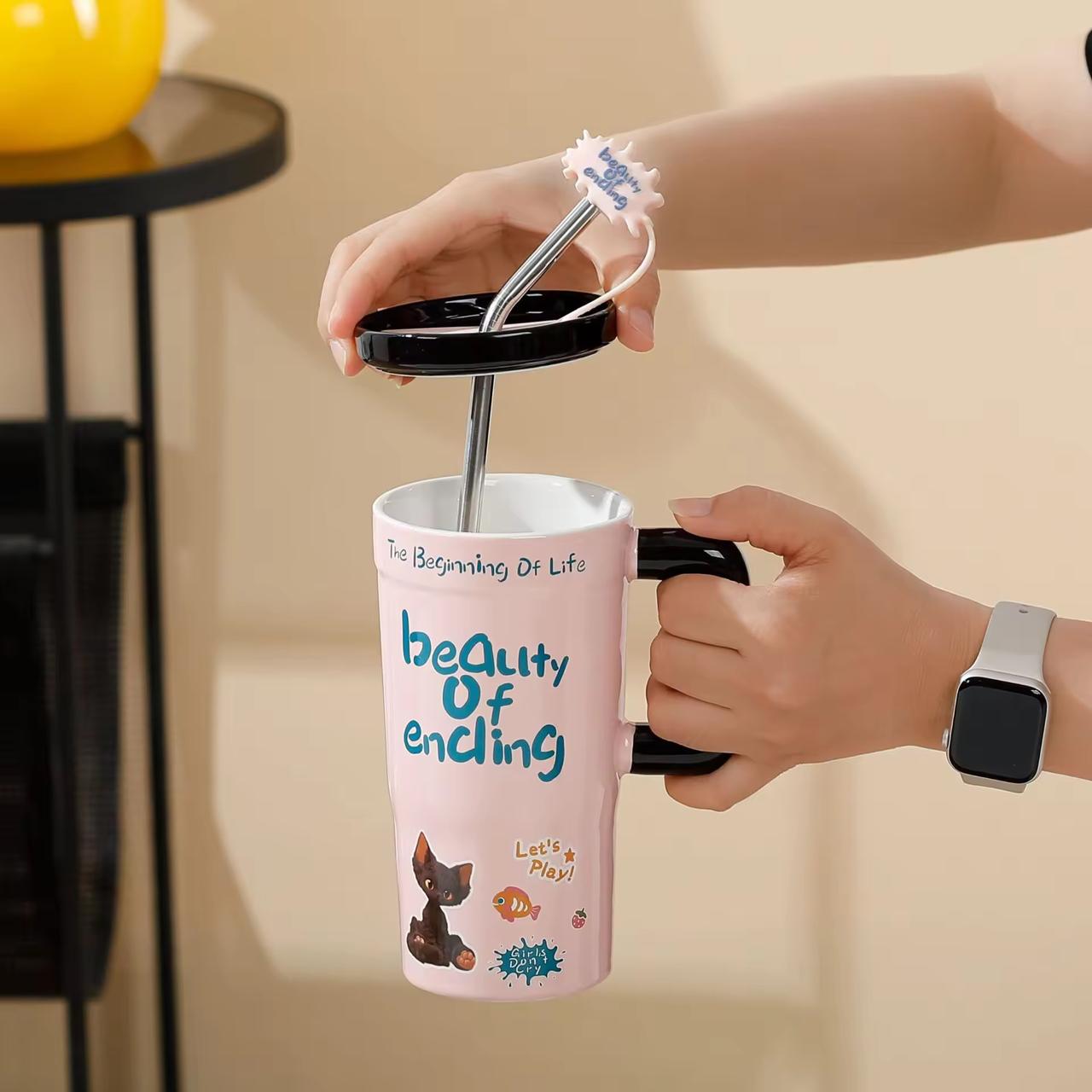 Color Pop Cartoon Sipper