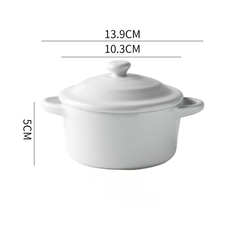 Mini Ceramic Casserole with Lid & Handles – 200ml