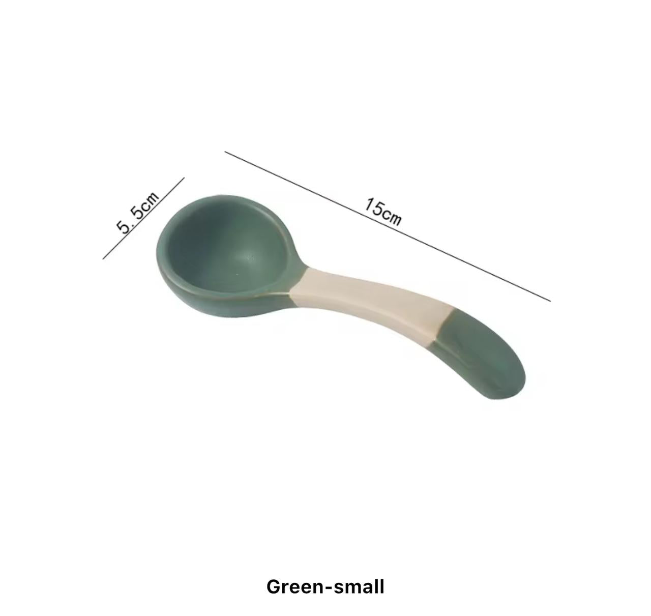 Dual-Tone Ceramic Ladle Serving spoon– Matte Finish