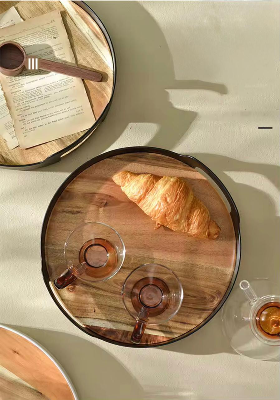 Acacia Fusion Round Tray