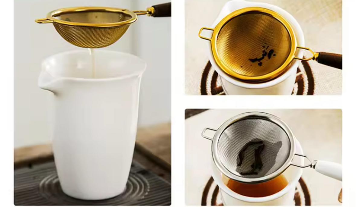 The Macau Aesthetic Golden Tea Strainer