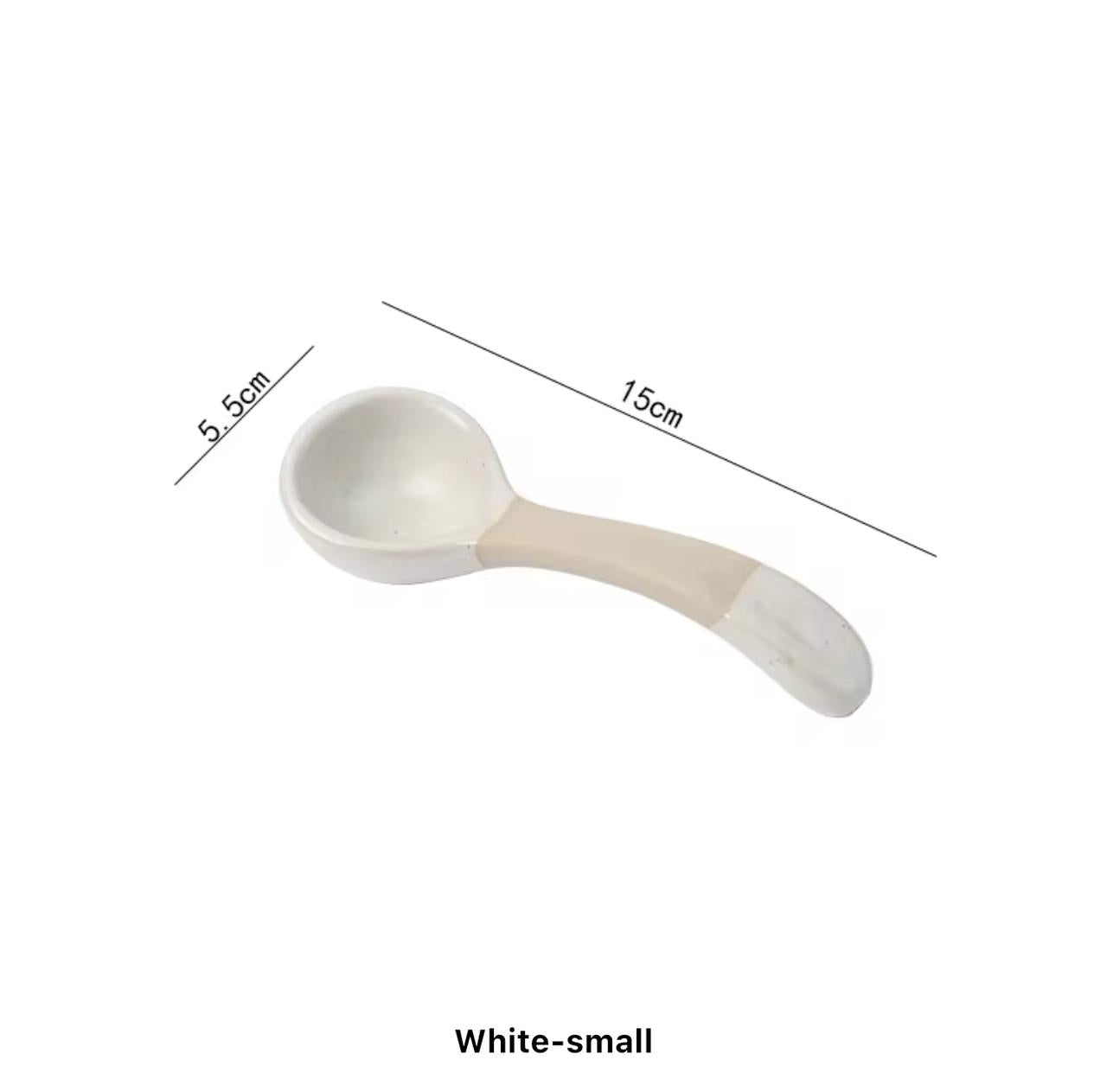 Dual-Tone Ceramic Ladle Serving spoon– Matte Finish