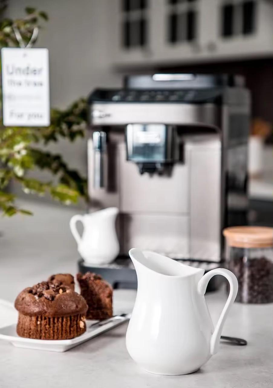 Timeless White Ceramic Pouring Jugs - Small, Medium, Large