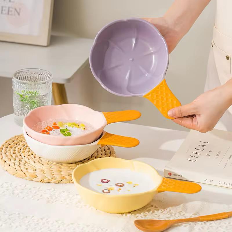 Waffle Handle Cereal & Snack Bowl