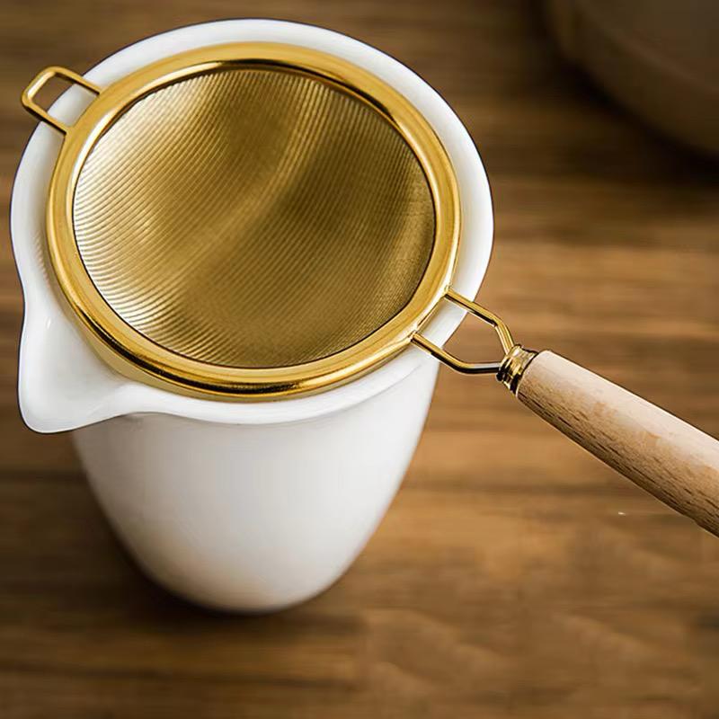 The Macau Aesthetic Golden Tea Strainer