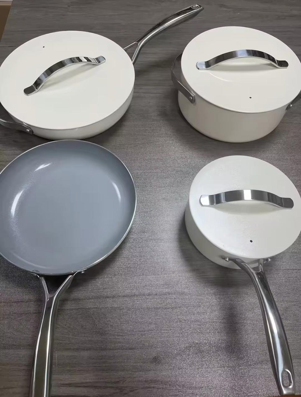 ZEN FLAME CERAMIC COATED HEALTHY COOKWARE SET OF 4 BY THE MACAU HOME