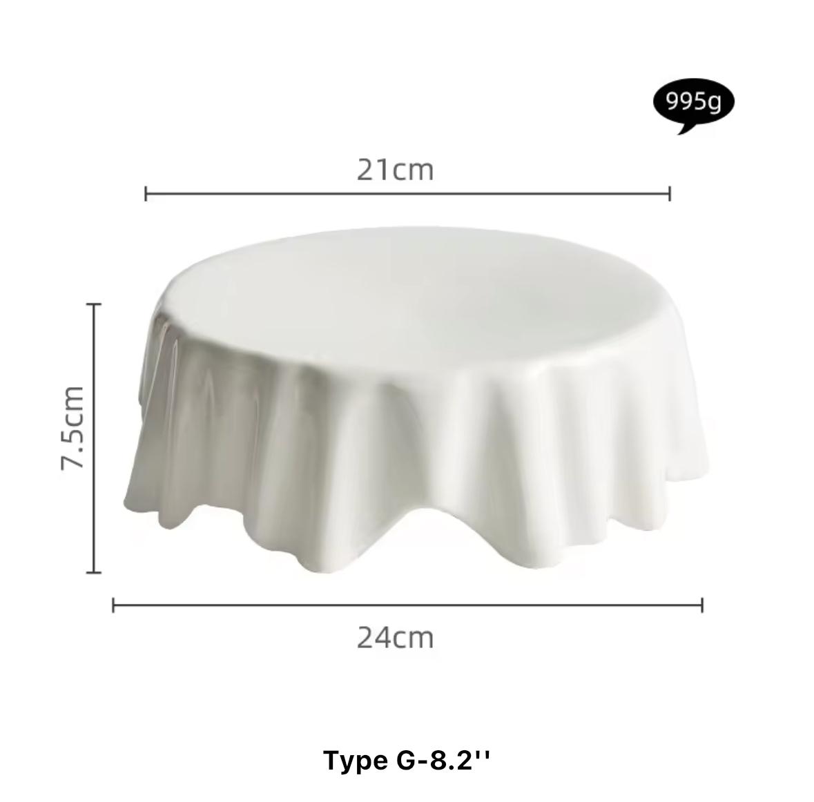 Flourish Wave Ceramic Serving Dish