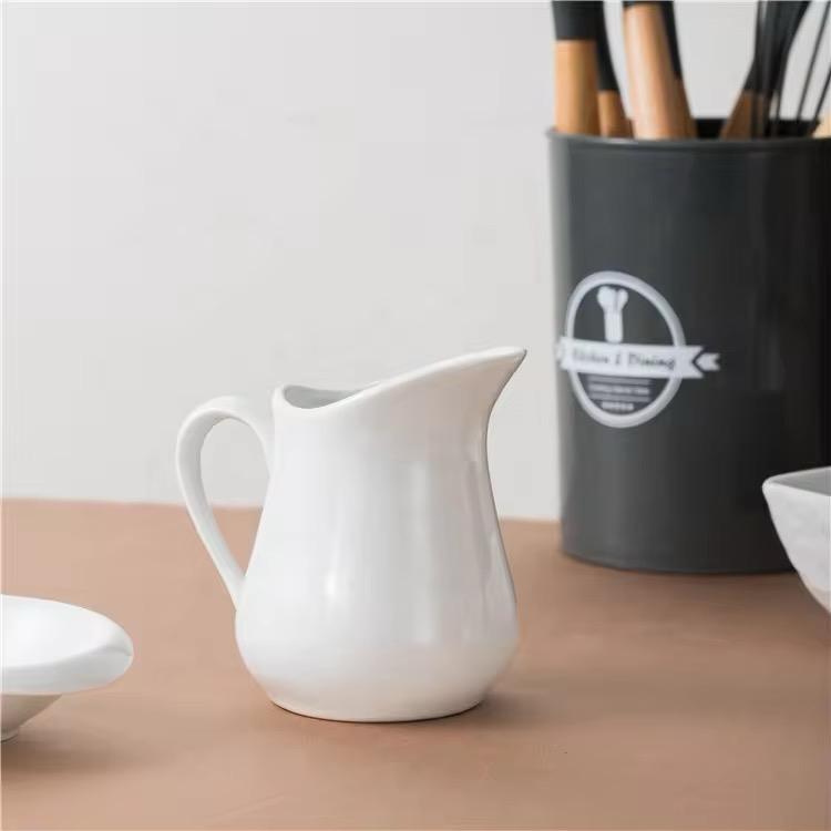 Timeless White Ceramic Pouring Jugs - Small, Medium, Large