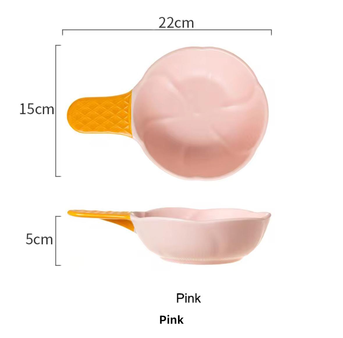 Waffle Handle Cereal & Snack Bowl