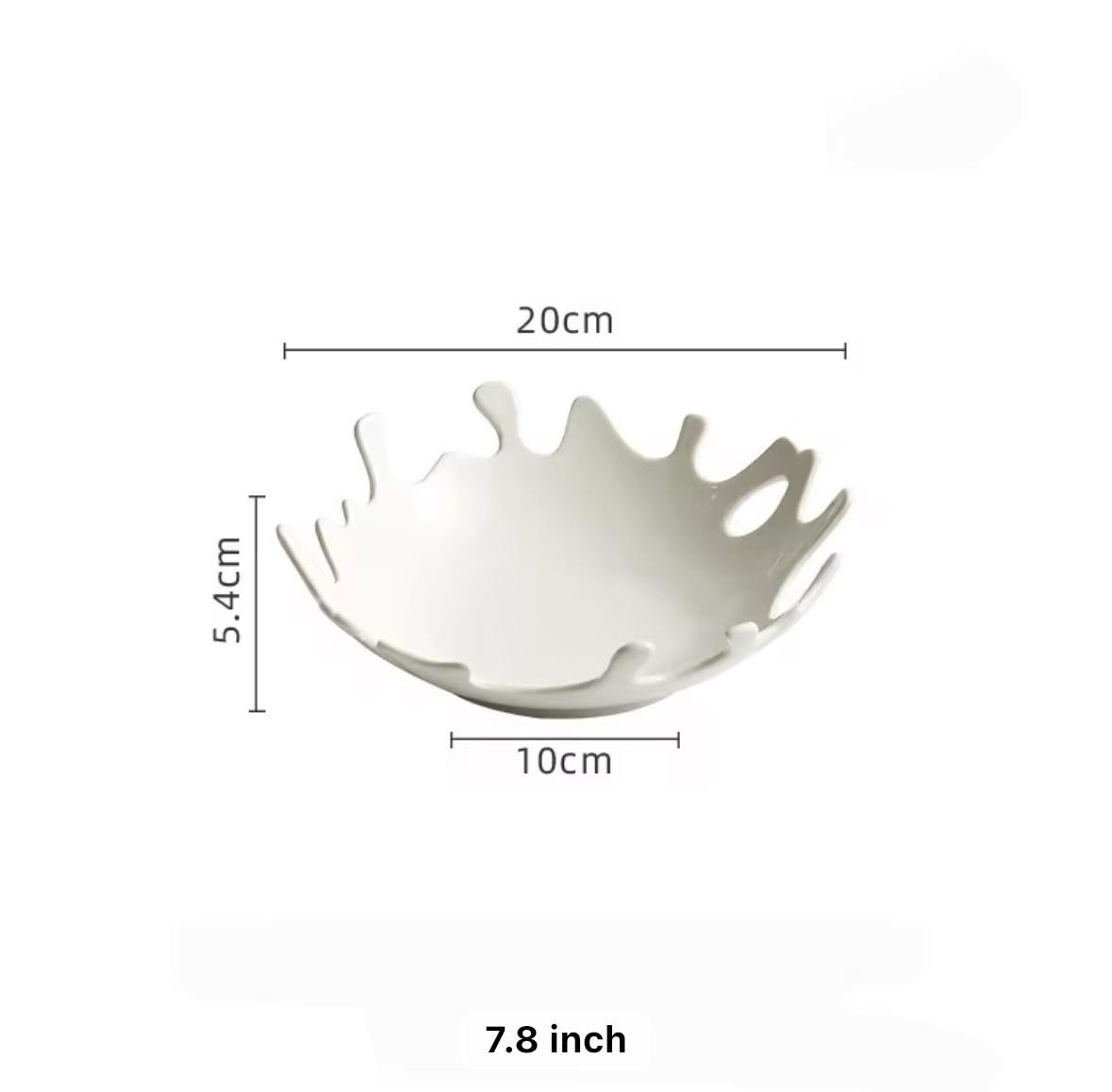 Ocean Drift Coral-Edge Porcelain Serving Bowl