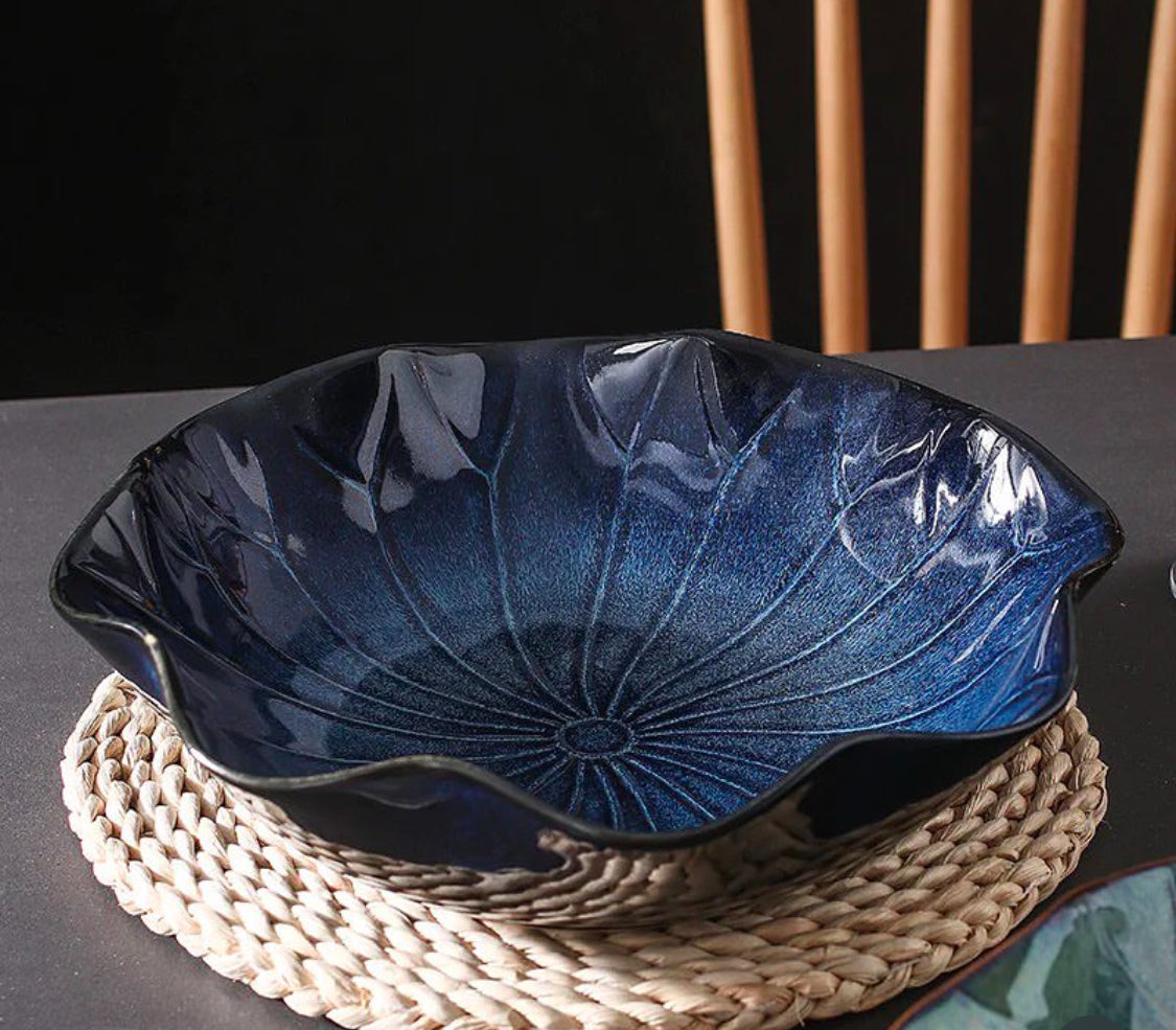 Curvy Edges Large serving Bowl- Ceramic