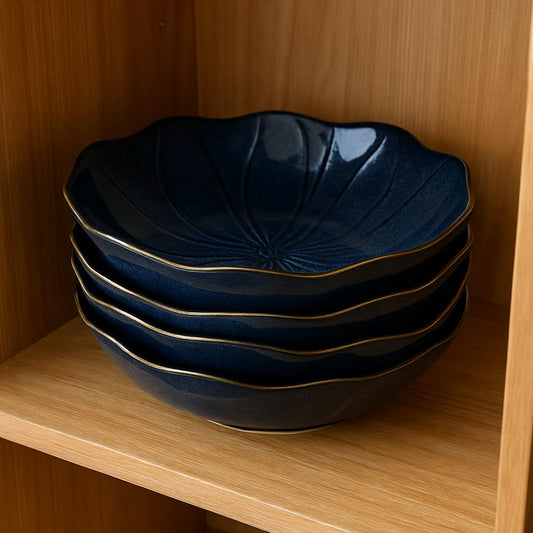 Curvy Edges Large serving Bowl- Ceramic