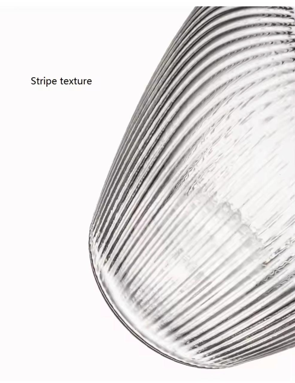 Premium High Borosilicate Glass Storage Jars- Striped Pattern and Wooden Lid