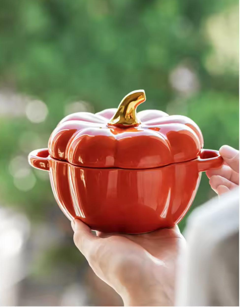 Pumpkin Harvest Ceramic Serving Bowl