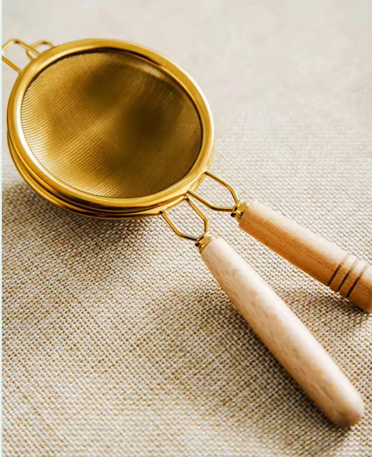 The Macau Aesthetic Golden Tea Strainer