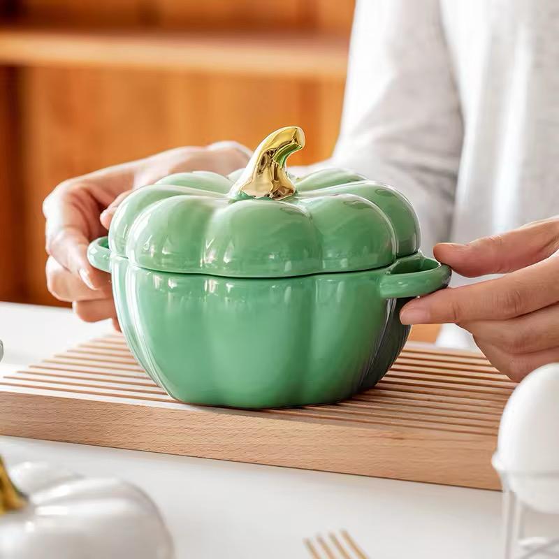 Pumpkin Harvest Ceramic Serving Bowl