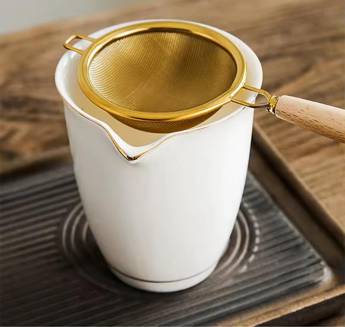 The Macau Aesthetic Golden Tea Strainer