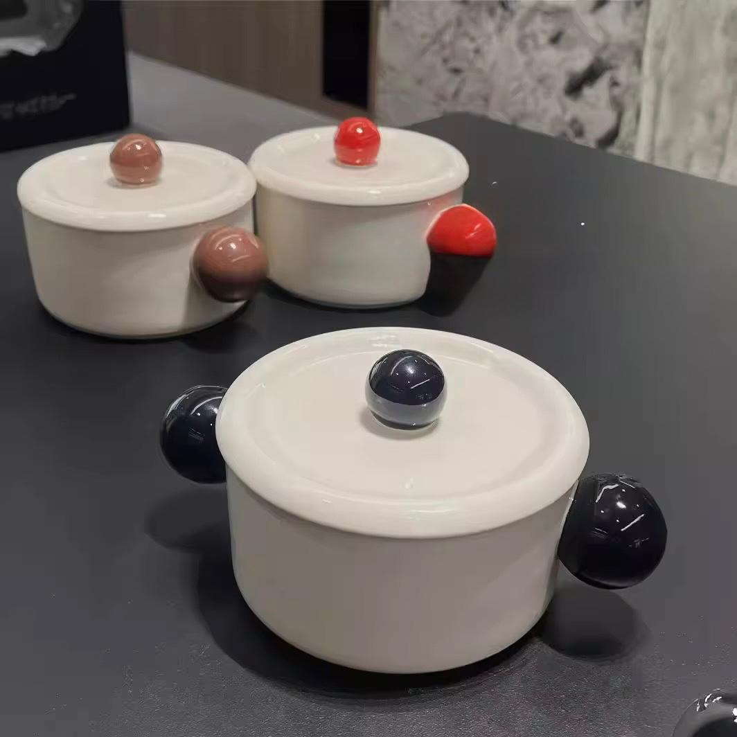 SphereKnob Ceramic Casserole with Lid – 1000 ml