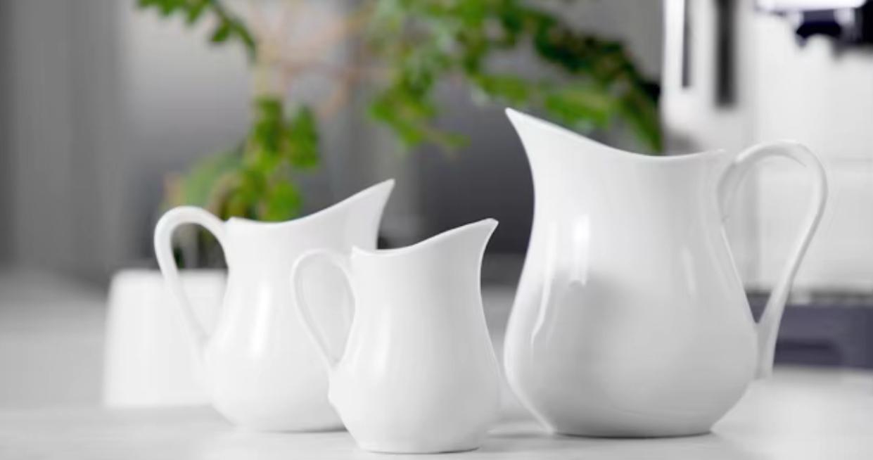 Timeless White Ceramic Pouring Jugs - Small, Medium, Large