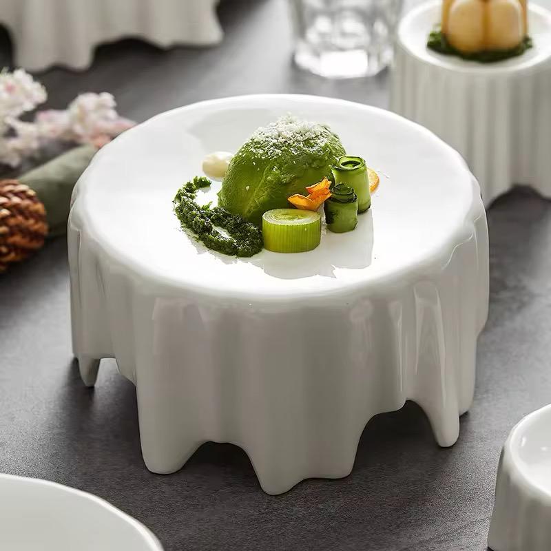 Flourish Wave Ceramic Serving Dish