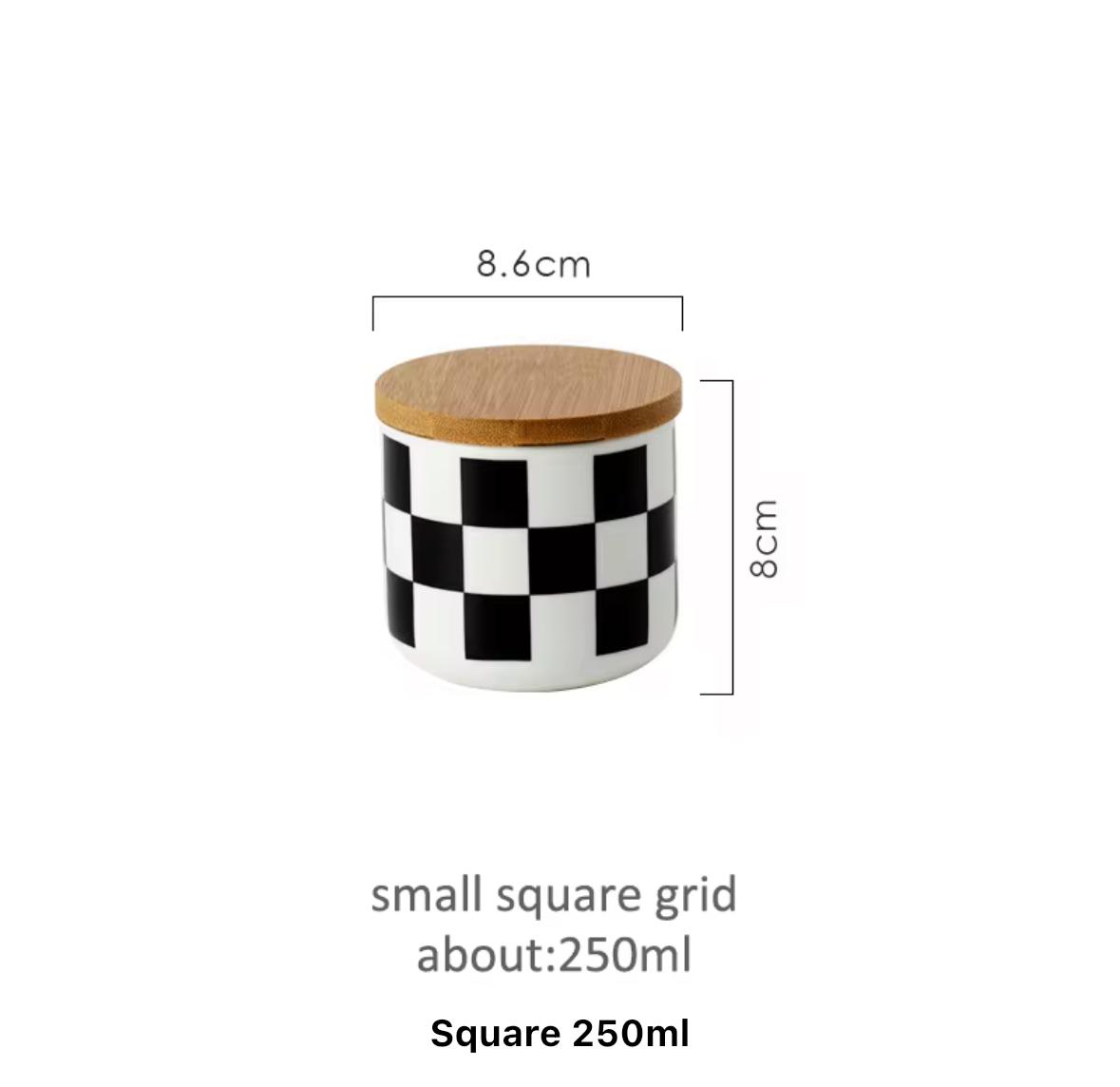 MONOCHROME BLOCK PRINTS CANISTERS