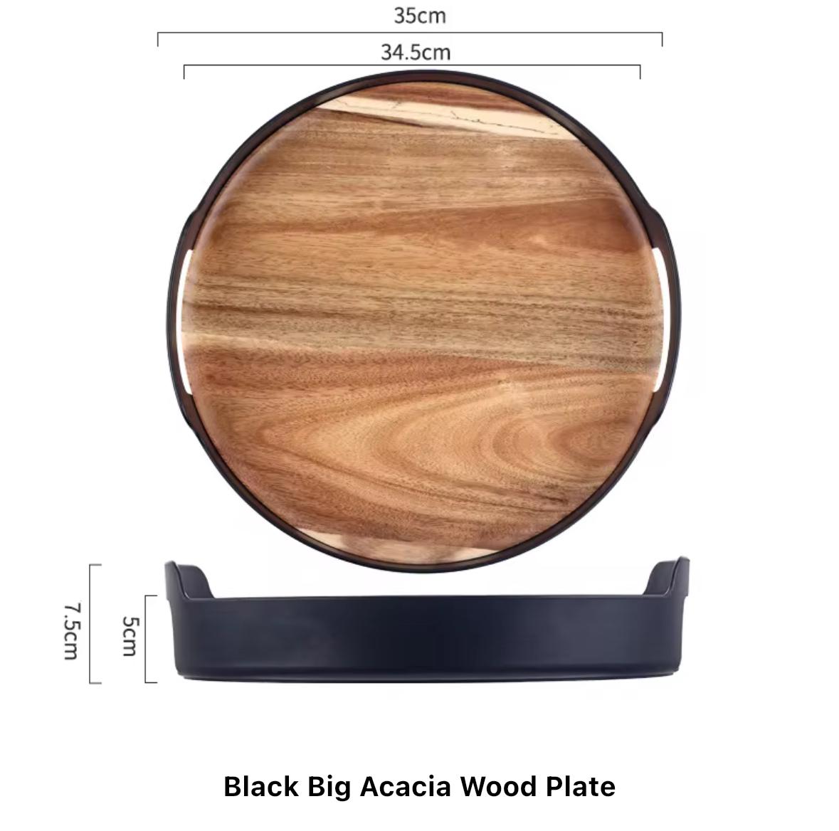Acacia Fusion Round Tray