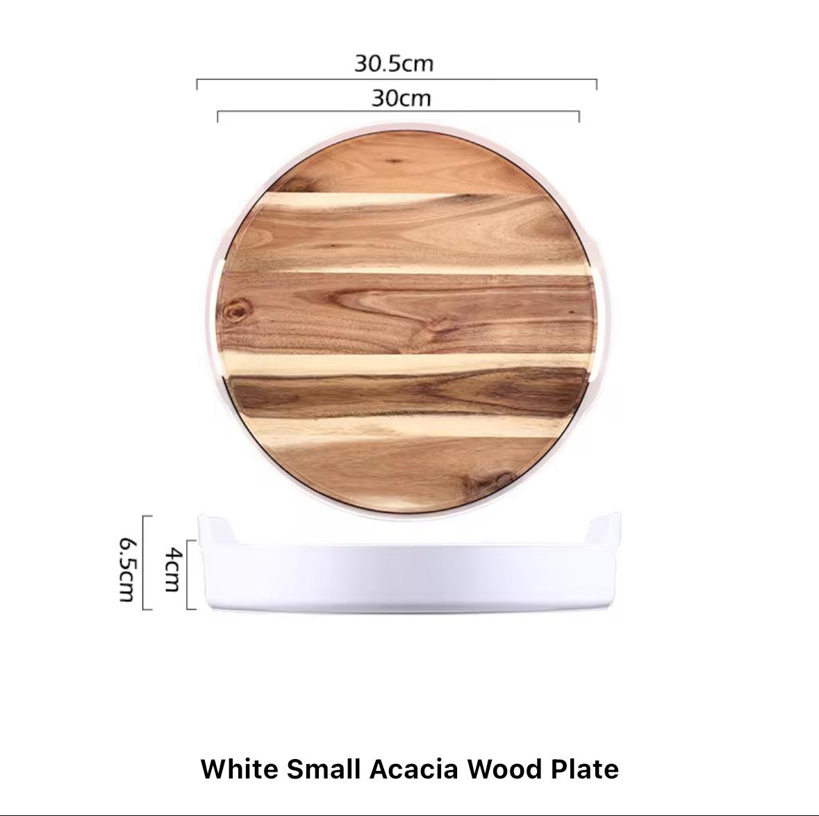 Acacia Fusion Round Tray