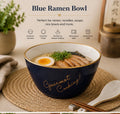 Blue Ramen Bowl with Gold details