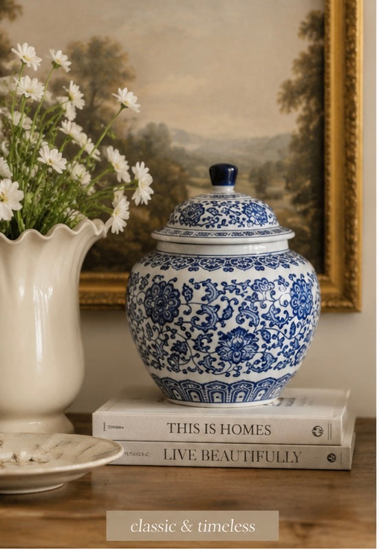 Oriental Bloom Decorative Jar