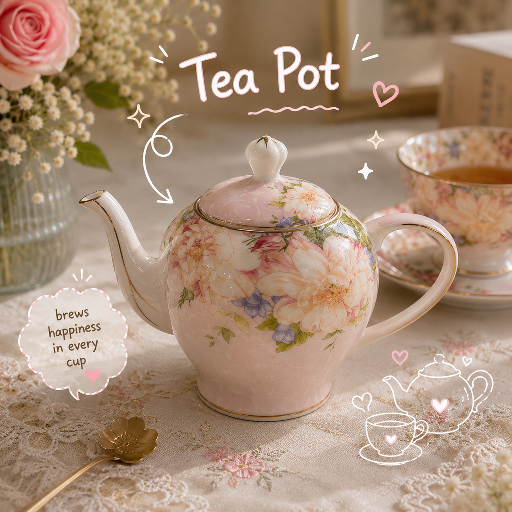 Pink Petal Luxury Tea Set