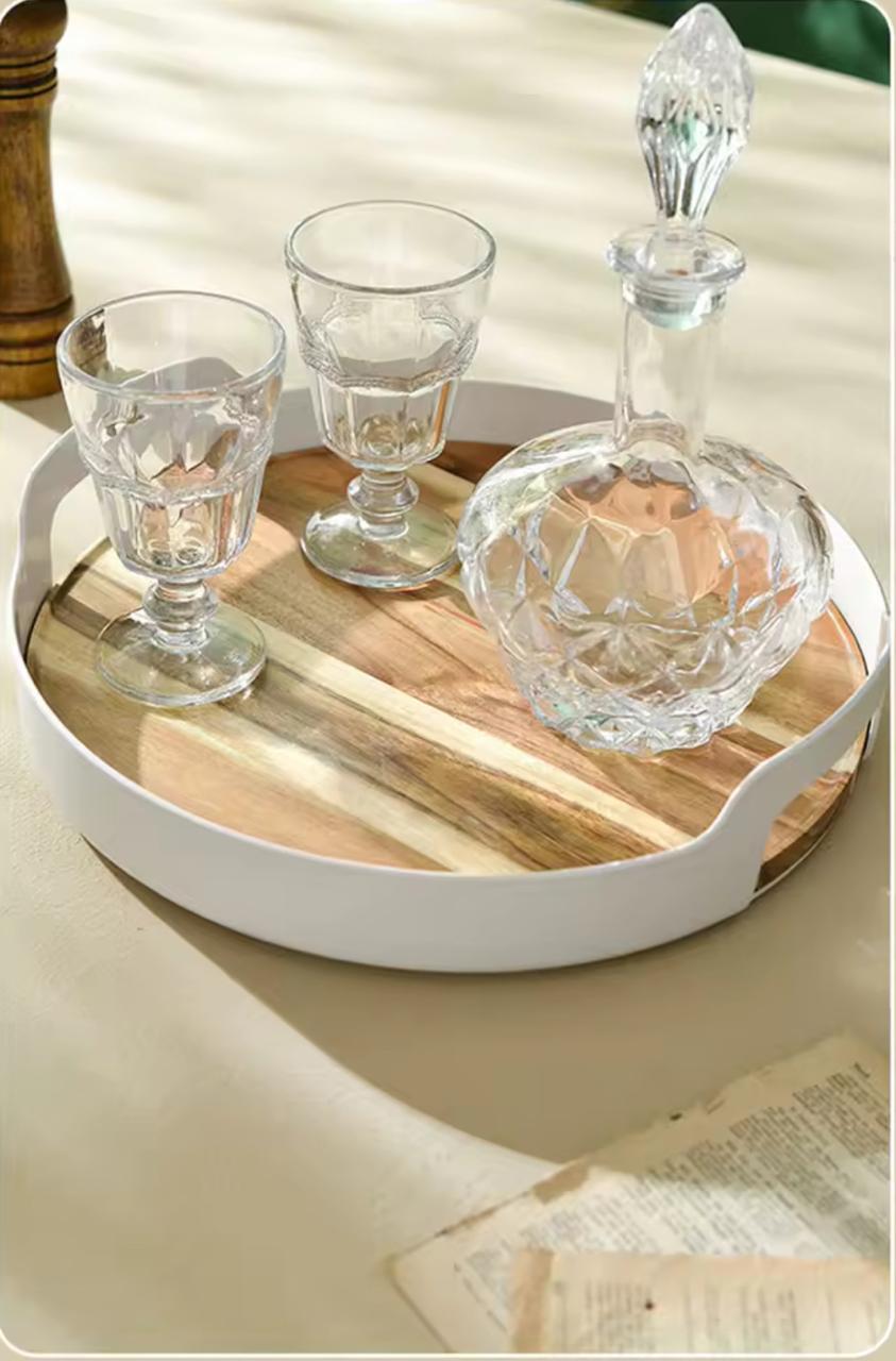 Acacia Fusion Round Tray