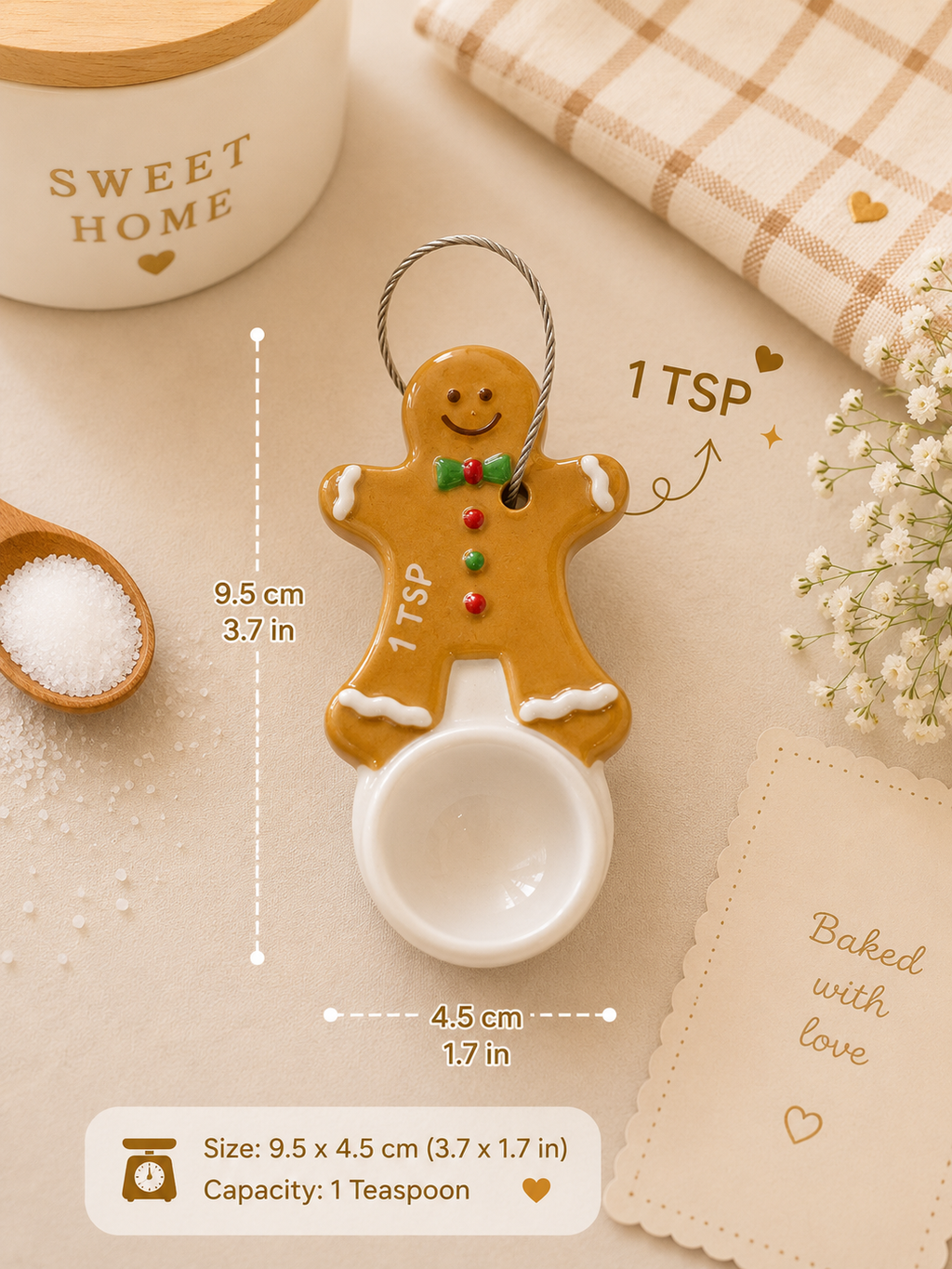 Baking Buddy -Gingerbread Measuring Bowls