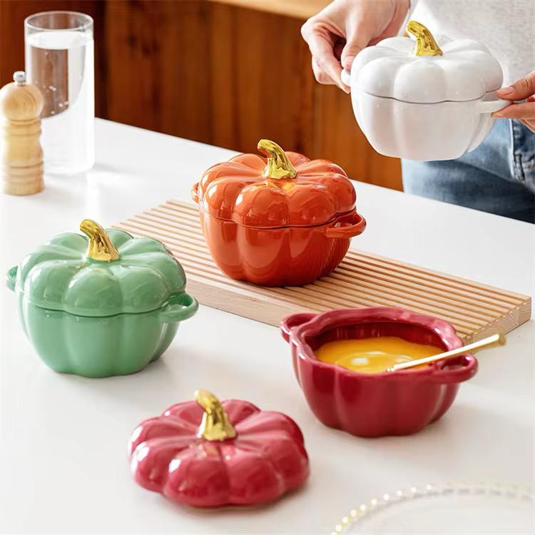 Pumpkin Harvest Ceramic Serving Bowl