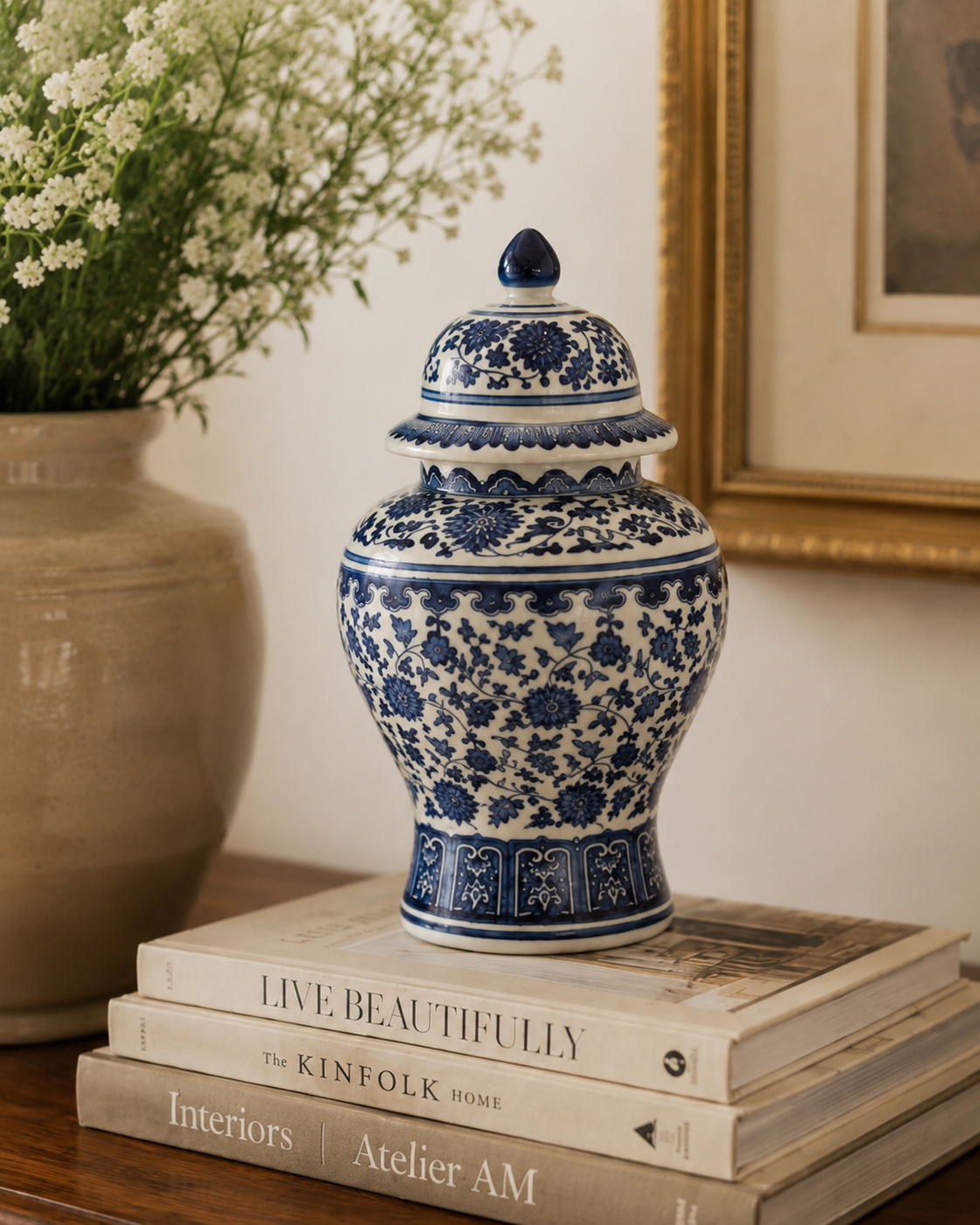 Blue WillowChinoiserie Decorative Ginger Jar - 20cm