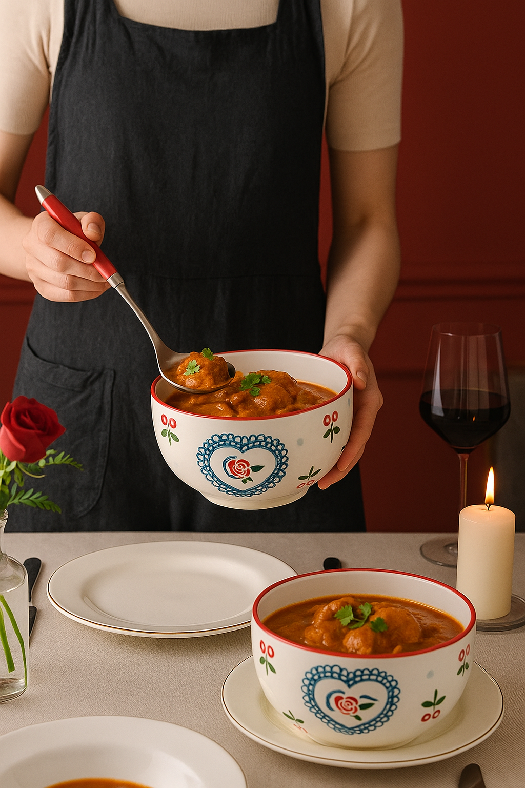 Cherry Pop Serving Bowls - 8inches & 5.7 inches