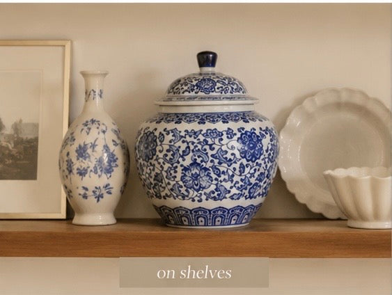 Oriental Bloom Decorative Jar