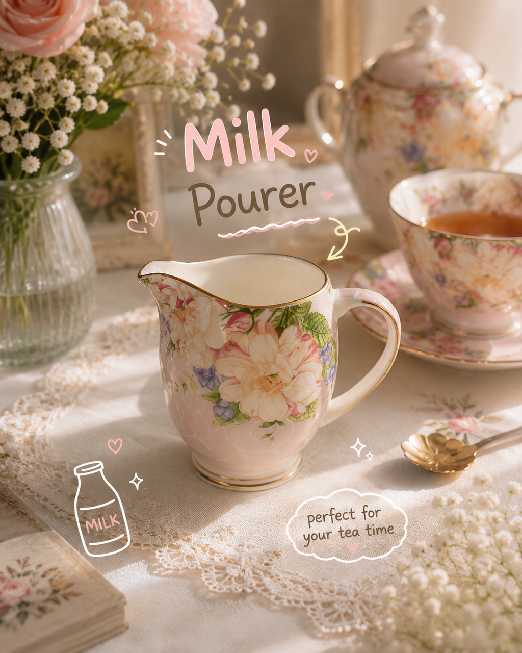 Pink Petal Luxury Tea Set