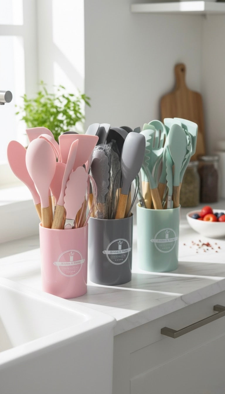 Set of 12 - Silicone Spatula Set